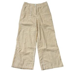 Molly Bracken Yellow & White Stripes Wide Leg Pants US XS